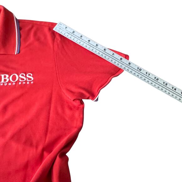 Hugo Boss Paddy Polo Shirt Men’s XL Red Performance Short Sleeve Modern Fit - Picture 10 of 12